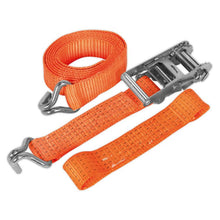 Load image into Gallery viewer, Sealey Car Transporter Ratchet Strap 50mm x 3M Alloy Wheel - Single 5000kg Breaking Strength
