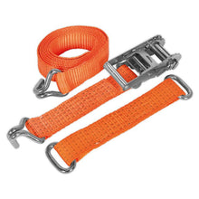 Load image into Gallery viewer, Sealey Car Transporter Ratchet Strap 50mm x 3M Steel Wheel - Single 4500kg Breaking Strength
