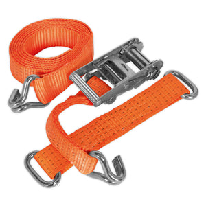Sealey Car Transporter Ratchet Strap 50mm x 3M Steel Wheel - Single 4500kg Breaking Strength