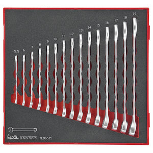 Teng Combination Spanner Set MM 15pcs EVA Tray
