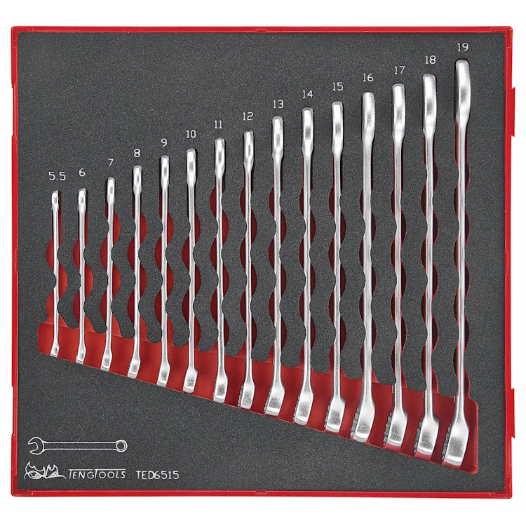 Teng Combination Spanner Set MM 15pcs EVA Tray