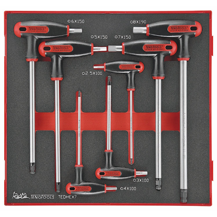 Teng Hex Key set T-Handle 7pcs EVA