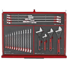 Load image into Gallery viewer, Teng PRO35 26&quot; Stack Rollcab 11 Drawer Tool Kit FOAM Red 418pcs
