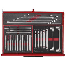 Load image into Gallery viewer, Teng PRO35 53&quot; Monster Stack Rollcab 19 Drawer Tool Kit FOAM Red 1133pcs
