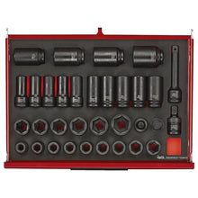 Load image into Gallery viewer, Teng PRO35 53&quot; Monster Stack Rollcab 19 Drawer Tool Kit FOAM Red 1133pcs
