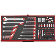 Load image into Gallery viewer, Teng PRO35 37&quot; Rollcab 7 Drawer Tool Kit FOAM Red 513pcs
