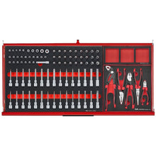 Load image into Gallery viewer, Teng PRO35 37&quot; Rollcab 7 Drawer Tool Kit FOAM Red 513pcs

