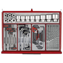 Load image into Gallery viewer, Teng PRO35 53&quot; Rollcab 9 Drawer Tool Kit Red 615pcs
