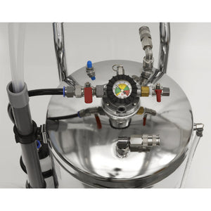 Sealey Air Operated Fuel Drainer 40L Stainless Steel