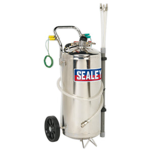 Sealey Air Operated Fuel Drainer 40L Stainless Steel