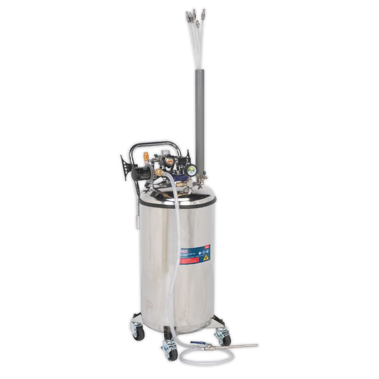 Sealey Fuel Tank Drainer 90L Stainless Steel