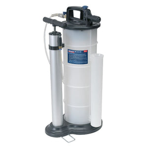 Sealey Vacuum Oil & Fluid Extractor Manual/Air 9L - 6 and 10mm Suction Probes