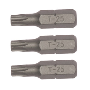 Teng Bit TPX25 25mm Long 1/4" Hex Drive 3pcs