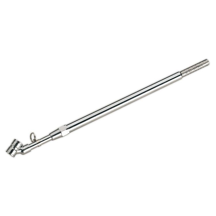 Sealey Tyre Pressure Gauge Deluxe Twin Push-On Connector 0-11bar(0-160psi) Polished Finish
