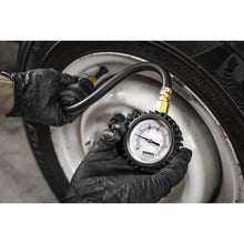 Load image into Gallery viewer, Sealey Tyre Pressure Gauge, Clip-On Chuck 0-7bar(0-100psi)
