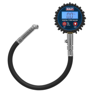 Sealey Digital Tyre Pressure Gauge, Push-On Connector