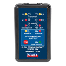 Load image into Gallery viewer, Sealey Towing Socket Tester 13-Pin 12V - DVSA Approved
