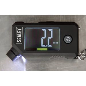 Sealey Digital Tyre Pressure & Tread Depth Gauge, LED