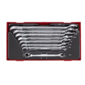 Teng Combination Spanner Set AF Rev Ratchet 8pcs