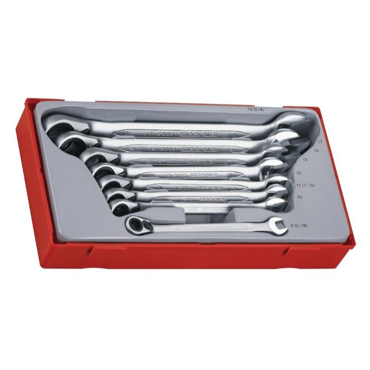 Teng Combination Spanner Set Rev Ratchet 8pcs