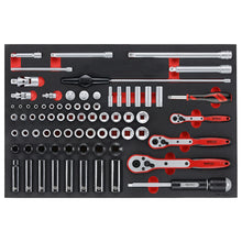 Load image into Gallery viewer, Teng PRO35 26&quot; Rollcab 7 Drawer Tool Kit FOAM Red 335pcs
