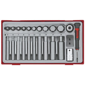 Teng Socket Set 1/2" Drive Hex Bit 23pcs