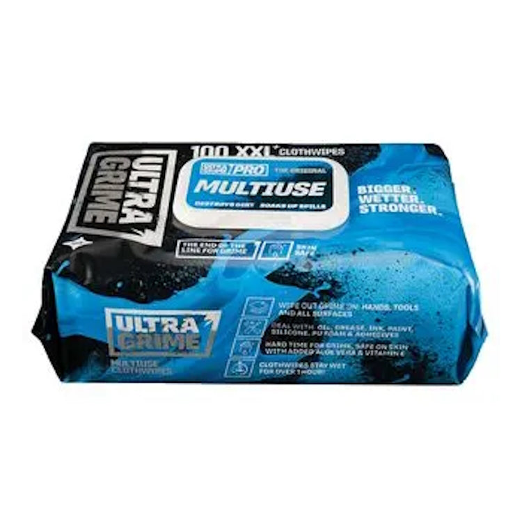 Ultra Grime Multiuse Hand Wipes - Pack of 100