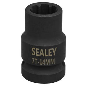 Sealey Brake Caliper Socket 1/2" Drive 14mm - 7-Point