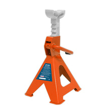 Load image into Gallery viewer, Sealey Axle Stands (Pair) 2 Tonne Capacity per Stand Ratchet Type - Orange
