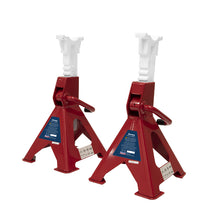 Load image into Gallery viewer, Sealey Axle Stands (Pair) 3 Tonne Capacity per Stand Ratchet Type
