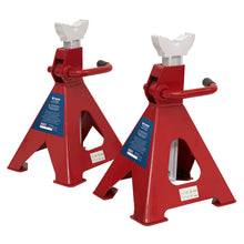 Load image into Gallery viewer, Sealey Axle Stands (Pair) 6 Tonne Capacity per Stand Ratchet Type
