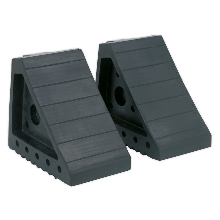 Sealey Rubber Wheel Chocks - Pair (WC01)