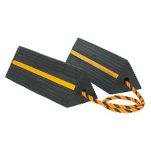 Load image into Gallery viewer, Sealey Heavy-Duty Rubber Wheel Chocks - Pair
