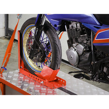 Load image into Gallery viewer, Sealey Motorcycle Roll-in Wheel Clamp - Bolt Down
