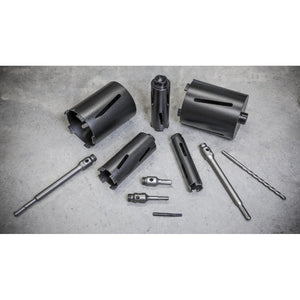 Sealey Diamond 5 Core Kit (38, 52 ,65, 117, 127mm Cores, Adaptors)