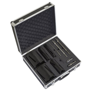 Sealey Diamond 5 Core Kit (38, 52 ,65, 117, 127mm Cores, Adaptors)