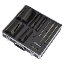 Load image into Gallery viewer, Sealey Diamond 5 Core Kit (38, 52 ,65, 117, 127mm Cores, Adaptors)
