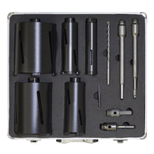 Load image into Gallery viewer, Sealey Diamond 5 Core Kit (38, 52 ,65, 117, 127mm Cores, Adaptors)
