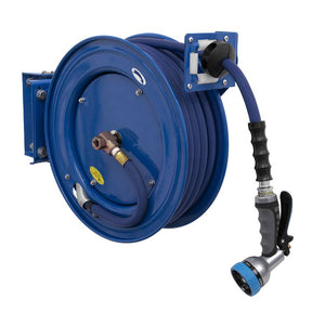 Sealey Heavy-Duty Retractable Water Hose Reel 13mm ID x 15M Rubber Hose