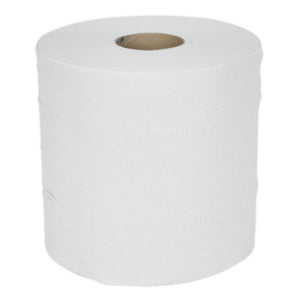 Sealey Paper Roll White 2-Ply Embossed 150M - Pack of 6