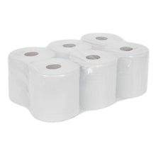 Load image into Gallery viewer, Sealey Paper Roll White 2-Ply Embossed 150M - Pack of 6

