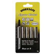 Load image into Gallery viewer, Sealey Jigsaw Blade 75mm - Wood &amp; Plastics  10tpi - Pack of 5 (WJT101B)
