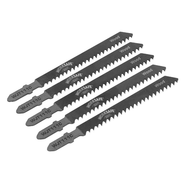 Sealey Jigsaw Blade 75mm - Soft Wood & Plastics 9tpi - Pack of 5