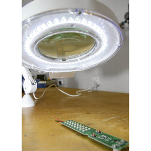 Sealey Bench Mounting Magnifying Worklight 48 SMD LED - 230V