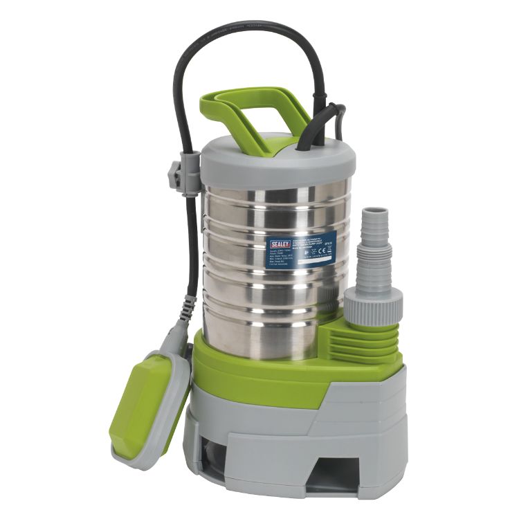 Sealey Submersible Stainless Water Pump Adjustable Automatic Dirty Water 225L/min 230V