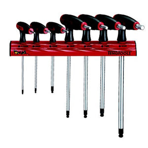 Teng Hex Key Set T-Handle 7pcs AF Wall Rack