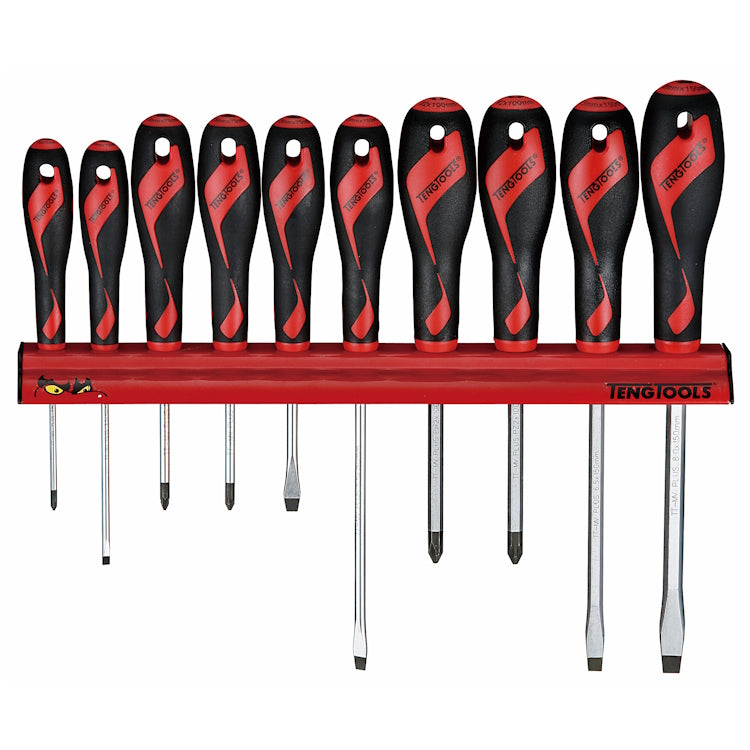 Teng Screwdriver Set 10pcs Wall Rack