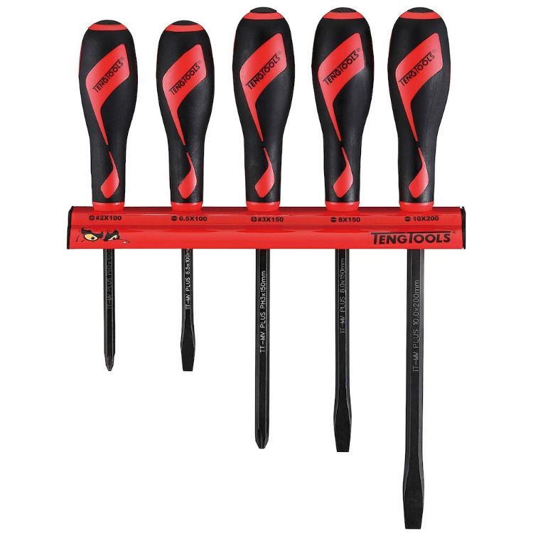 Teng Screwdriver Set 5pcs Wall Rack