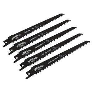 Sealey Reciprocating Saw Blade 150mm (6") 6tpi - Pack of 5
