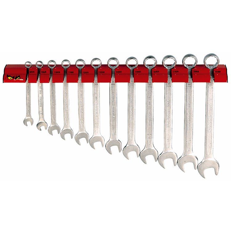 Teng Combination Spanner Set MM 12pcs Wall Rack